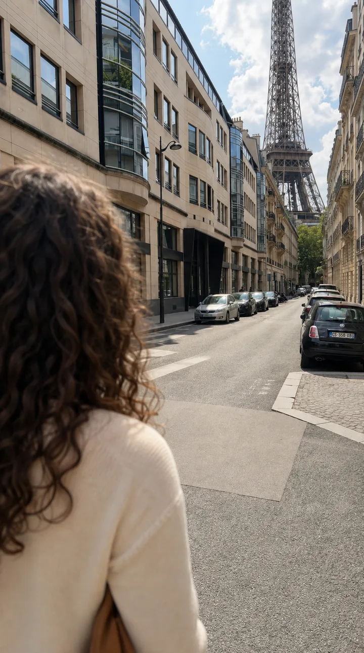 The same subject from two angles: over the shoulder · rear