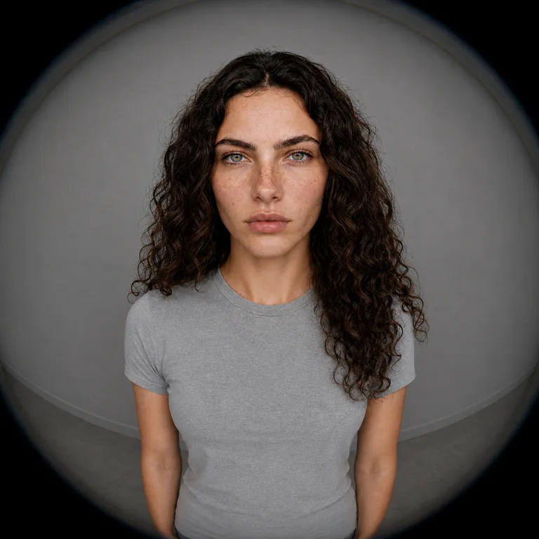 The saved character shot through the lens & focal length control
