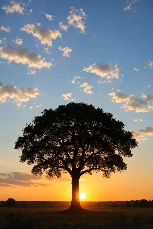 The same tree under clear · storm · snow