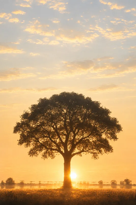 The same tree under rain · fog · heat