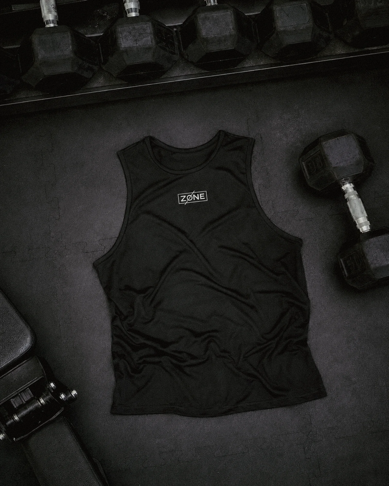 Black Zone training vest with the white mark at the chest